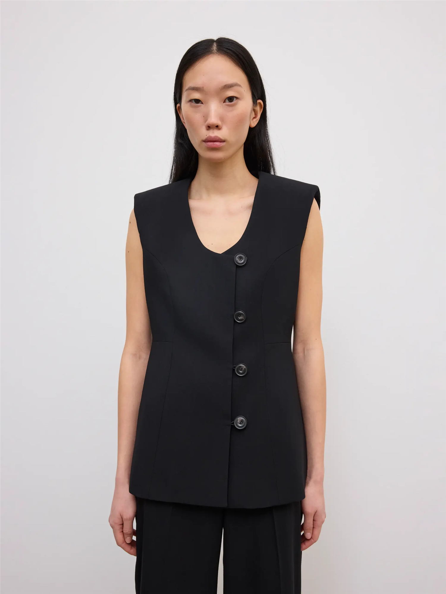 Sleeveless Blazer Black